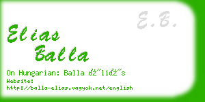 elias balla business card